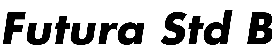 Futura Std Bold Oblique Font Download Free